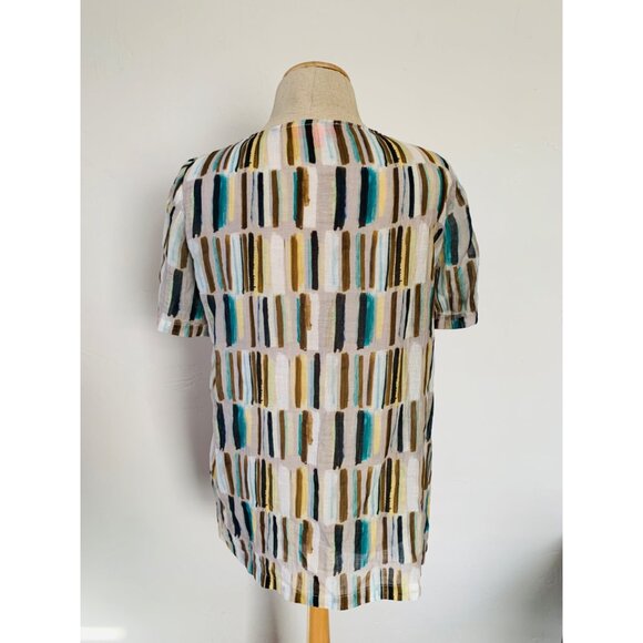 LAVIA Sempione Multicolored Tunic Top SZ 40 Made In Italy - Picture 6 of 11